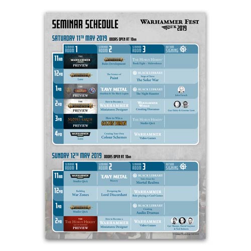 Warhammer Fest Seminar Schedule Warhammer Community