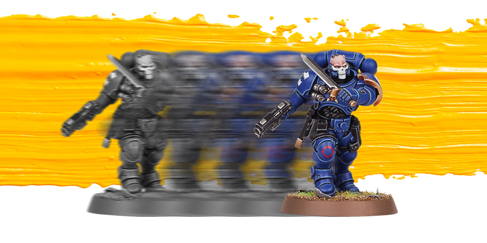 Warhammer 40K starter set - Painting a Space Marine with just 5